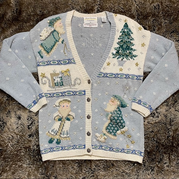 VTG Marisa Christina Classics Christmas Sweater 1995 LTD ED. Women's Size M - Picture 5 of 15